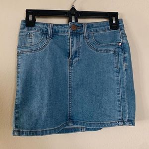 Mini denim skirt